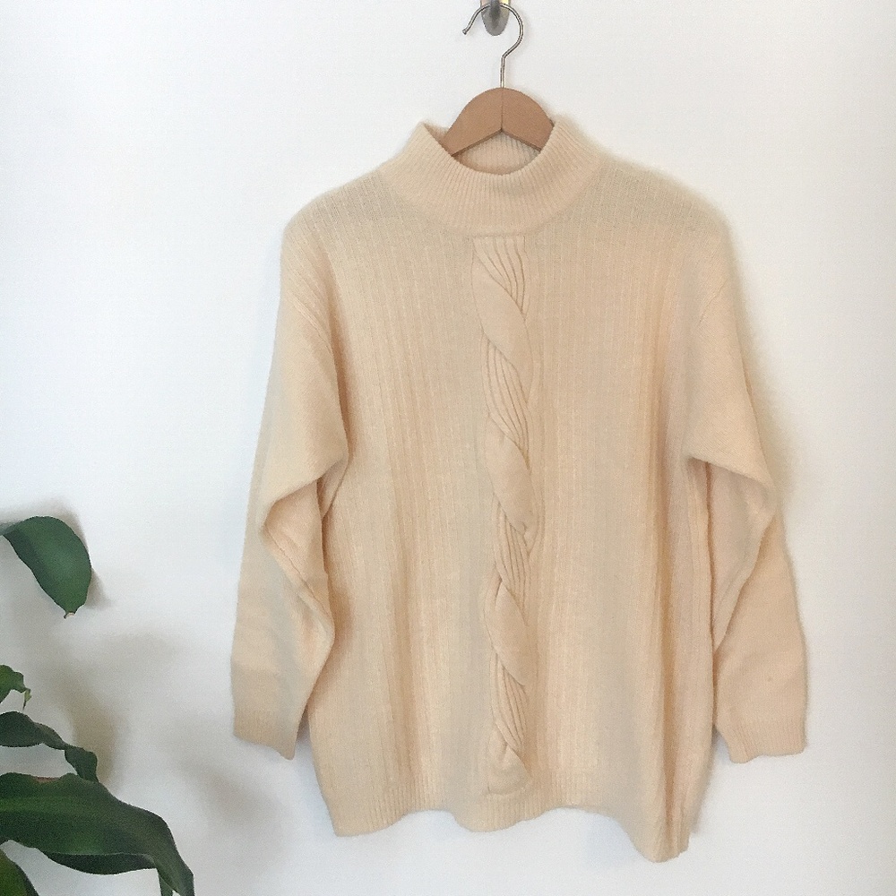 Vintage | Pale Yellow Lambswool-blend Sweater